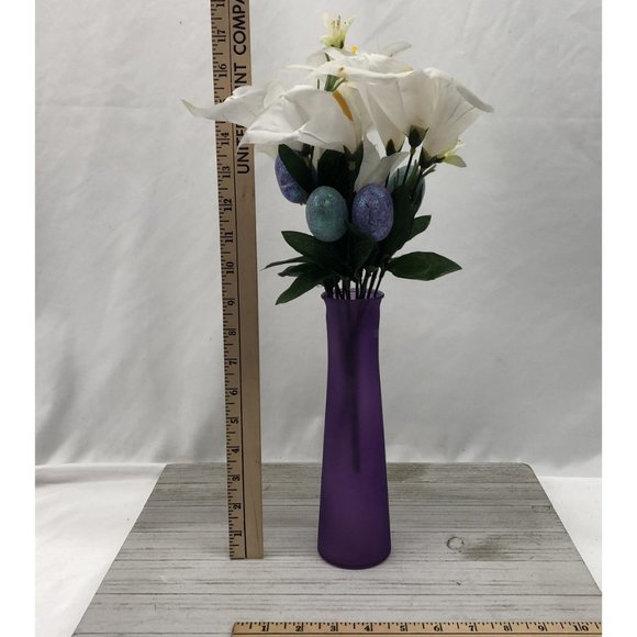 Easter Egg Flower Arrangement with Tall Purple Vase - Picture 4 of 5